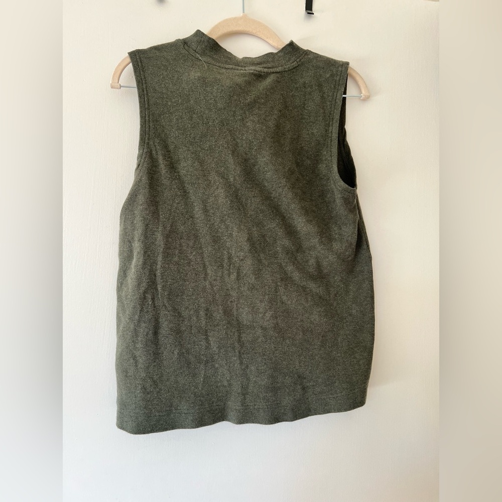 Pact Olive Green Sleeveless Tank Top - Picture 2 of 4